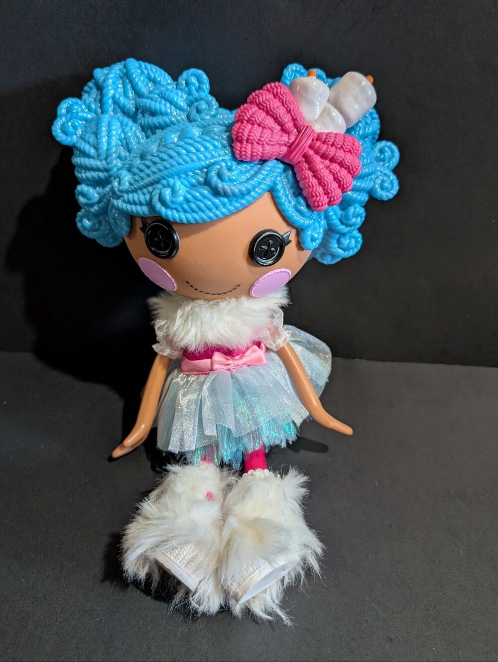 Lalaloopsy Super Silly Party Mittens Fluff N Stuff Large Doll 12" Dress Shoes